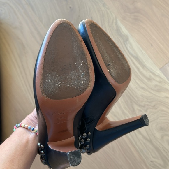 ALAIA black leather booties - Picture 7 of 11